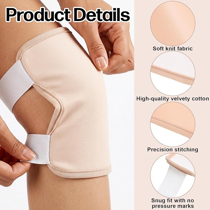2 Pack Castor Oil Pack Wrap for Knee,Adjustable Castor Oil Knee Wrap Reusable Anti-Oils Leak Design for Knees Legs Arms Elbow Joints