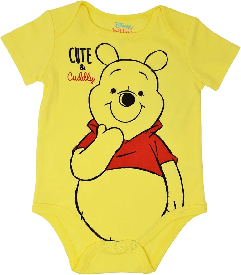Disney Baby 5 Pack Bodysuits Newborn to Infant Sizes (Newborn - 24 Months)