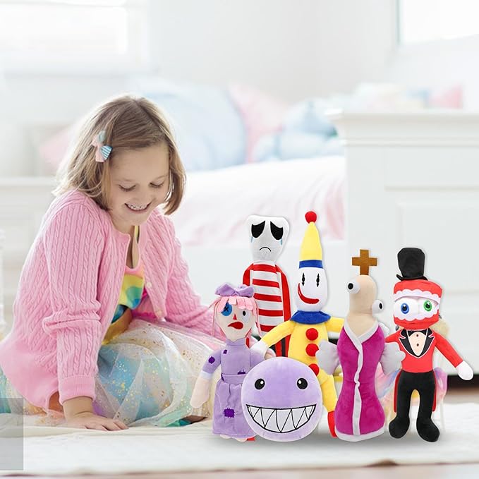 The Amazing Digital Circus Plush,12" Pomni Plushies Toy Gift, Cute Stuffed Figure Doll for Kids and Adults, Birthday Halloween Christmas Choice for Boys Girls