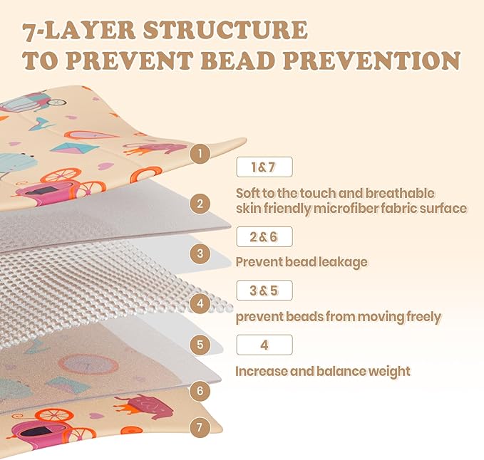 Weighted Blanket - 10 lbs Beige Princess Heavy Blanket - Small Size Breathable Lap Blanket(41"x60", 10 lbs)