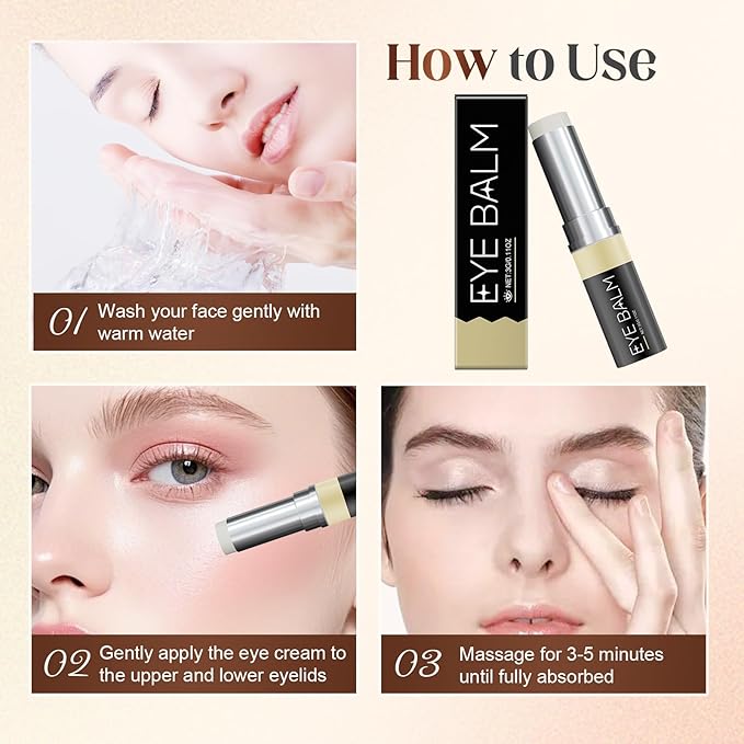 For Eye Bags, 2025 New Lightweight Retinol Eye Balm Serum for Daily Use, Gentle Under Eyes Treatment for Mature Skin, Eyes Moisturizer for All Skin (0.04 Ounce (Pack of 1), 2PCS)