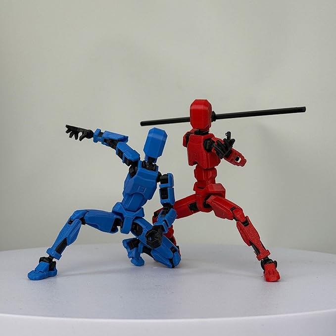 2PCS Assembly Completed T13 Action Figure,Multi-Jointed, Articulated T13 Desktop Decoration,Nova 13 Action Figures Desktop Decorations for Game Lovers Toy (Black)