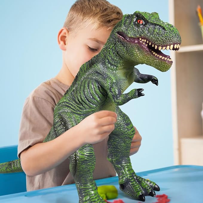 Large Dinosaur Toys- 28" Tyrannosaurus Rex Soft Dinosaur Toys for Kids 3-5, Big Inflatable Dinosaur for Boys Girls, Toddler Dinosaur Party Favors (Tyrannosaurus Rex)