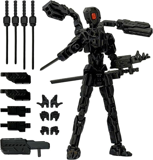 T13 Action Figure Set (Assembly Completed),3D Printed Multi-Jointed Movable,Nova 13 Figures Desktop Decorations for Game Lovers Toy (Black)