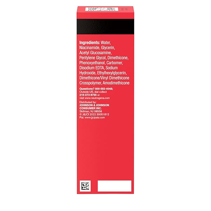 Neutrogena Stubborn Texture Resurfacing Serum With 10% Niacinamide & 4% Neoglucosamine designed for Acne-Prone, Improves Uneven Skin Tone & Refines Texture, Fragrance-Free, 1 fl. oz