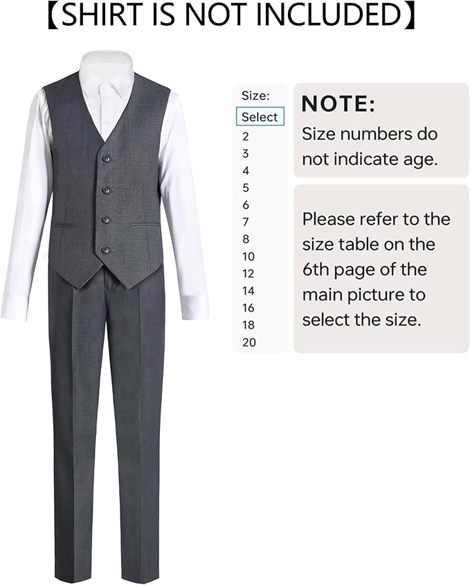 Happy Dolphin Boys Suit Set Modern Fit Kids Suits Adjustable Waist Boys Wedding Outfit for Boy Communion Suits for Boys