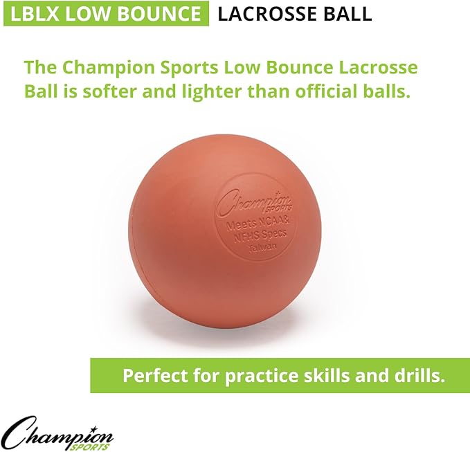 Champion Sports Lacrosse Balls – Official Size SEI Certified, Multi-Color Packs of 3, 6, or 12 for Practice & Games