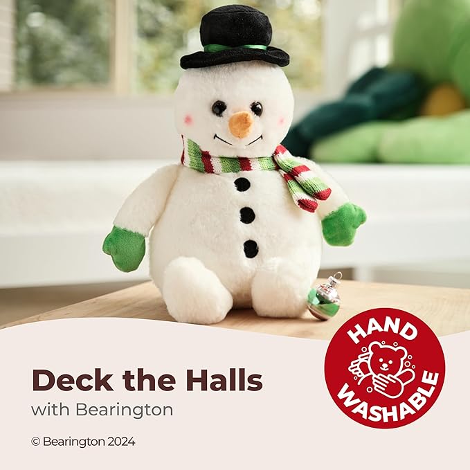 Bearington Big Snowball Snowman Plush, 14 Inch Snowman Stuffed Animal, Ideal Stuffed Christmas Animals Gift for Toddlers, Kids & Teens, for Ages 3-14