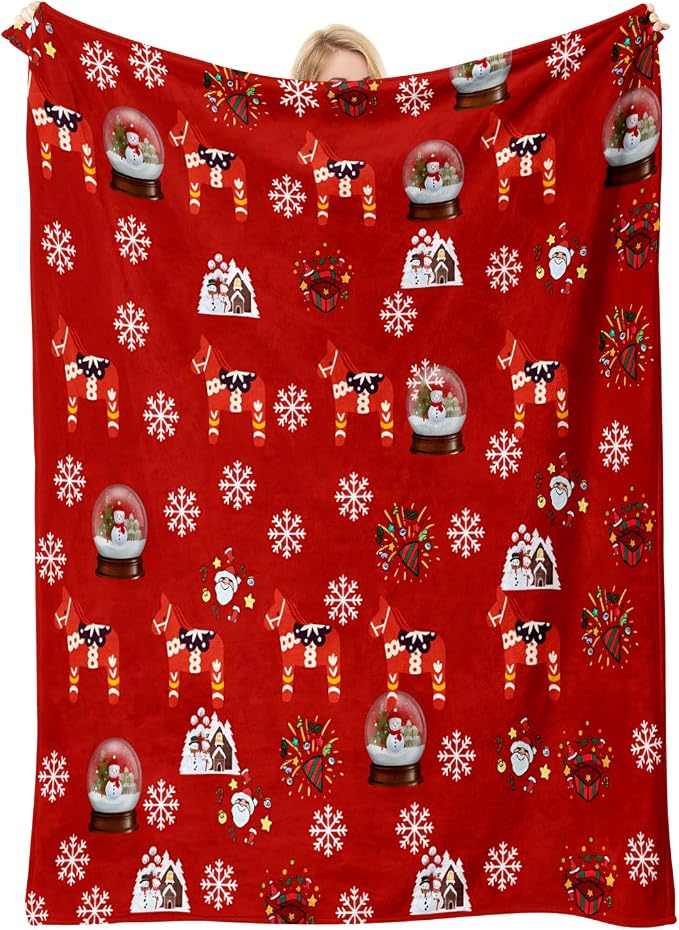 COMFAR Cute Christmas Blankets and Throws for Adults/Women/Boys/Kids, Holiday Fleece Throw Blanket for Couch/Sofa, Holiday Decor, Christmas Decorations/Gifts 50"x 60"