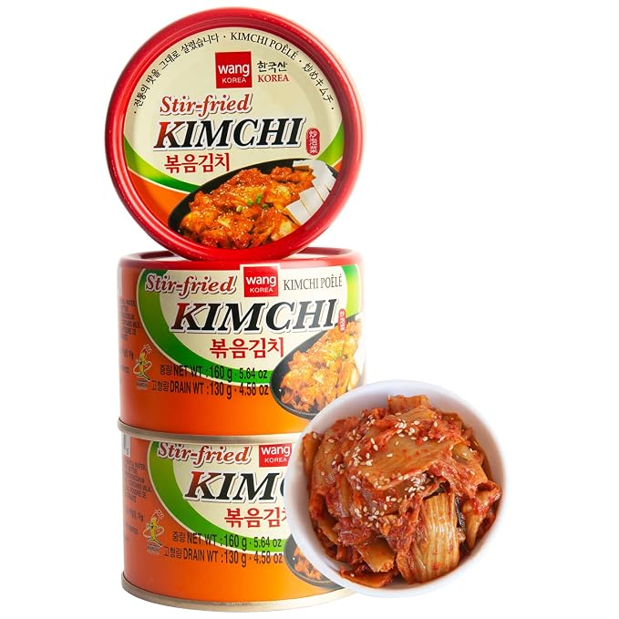 Wang Korean Canned Stir-Fried Kimchi, 5.64 Ounce, Pack of 3