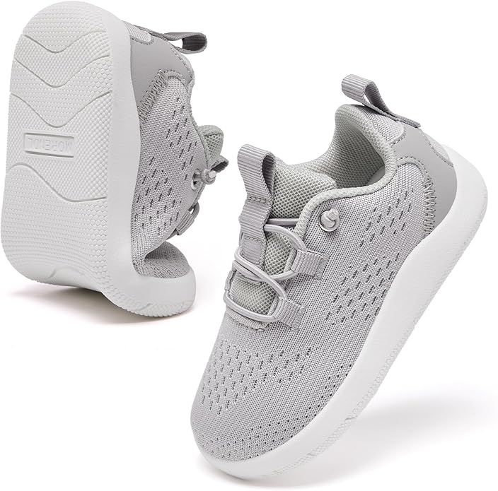 MORENDL Wide Toddler Shoes Baby Walking Shoes Girls Boys Zero Drop Minimalist Sneakers Slip On Tennis Shoe Breathable Naturally Flexible