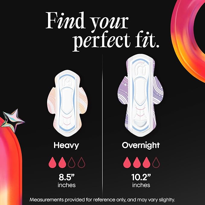 Kotex Ultra Thin Teen Overnight Pads with Wings, Heavy Absorbency, 30 Count (Packaging May Vary)