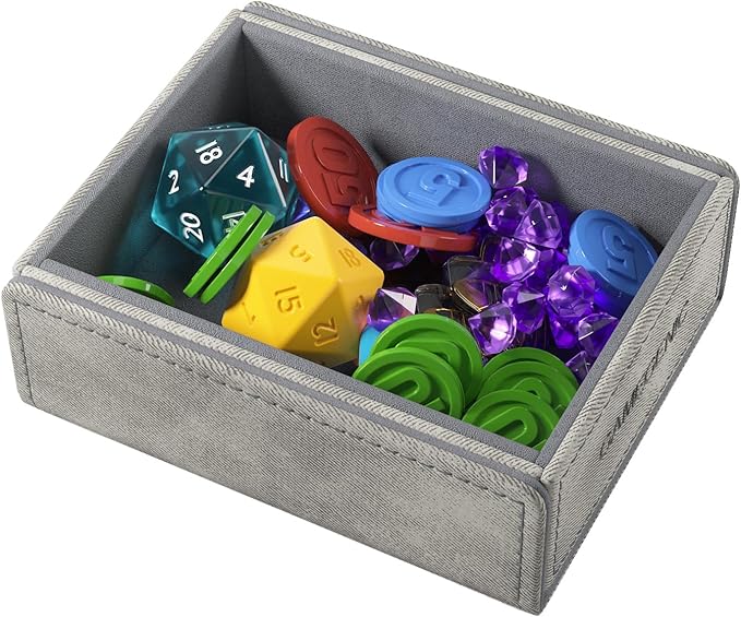 Gamegenic Token Keep - Premium Token Box for Safe Storage, Fits Dungeon 1100+ and Dungeon S 550+, Holds Tokens, Dice, and Cards, Fully Usable During Gameplay, Gray Color, Made