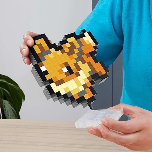 MEGA Pokemon Eevee 323 Piece Building Set Containing 1 Pixelated Retro Figure for Wall