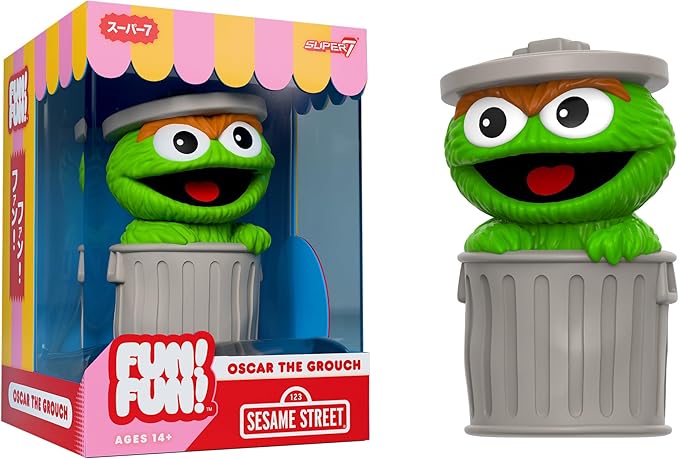 Super7 Sesame Street Fun! Fun! Wave 01 - Oscar The Grouch Action Figure