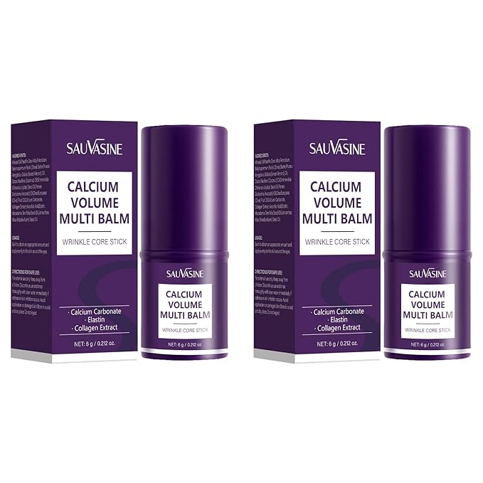 Lanthome Calcium Multi Balm,Calcium Volume Multi Balm,Wrinkle Core Stick,Collagen Moisturing Stick,Anti-aging, Hydrating, Firming Skin,Suitable for Eyes, Neck, Face-6g 2Pcs