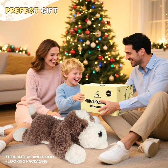 Giant Brown Dog Stuffed Animal 30", Jumbo Soft Giant Stuffed Animal, Big Dog Plush Toys for Stress Relief & Sleep Aid, Huge Cuddly Cute Plushies Golden Retriever Gifts for Kids Adults