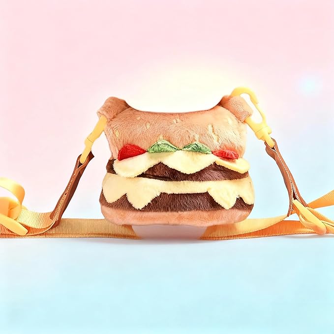 2026 New Adorable One-Piece Hamburger Clothes for 17cm Dolls, Outfits for Clothes Set, Cute Dolls Keychain Accessories (Doll Not Included)