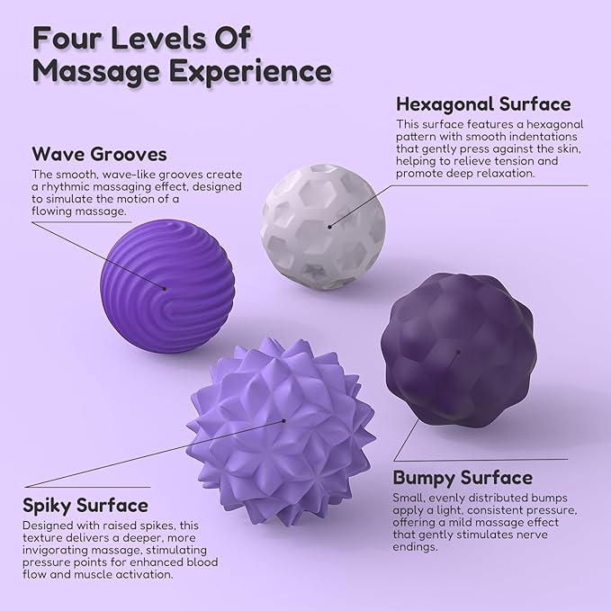 Large Magnetic Sensory Fidget Ball Toy, 8Pcs Silicone Sensory Stress Relief Toys for Adults, Teens with Autism, ADHD, Anxiety, Stocking Stuffers for Women Men Teen Gift (Purple and Green, Large)