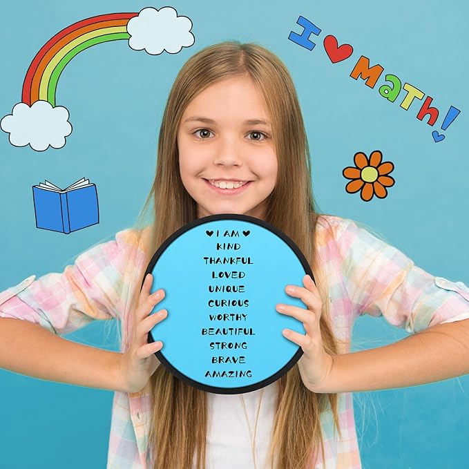Vercraft 24 Pieces End of Year Gift Inspirational Flying Disc Fans Set Motivational Beach Fun Foldable Hand Fan with Bag for Students Summer Birthday Outdoor Activity Game School Prizes Party, 8 Color