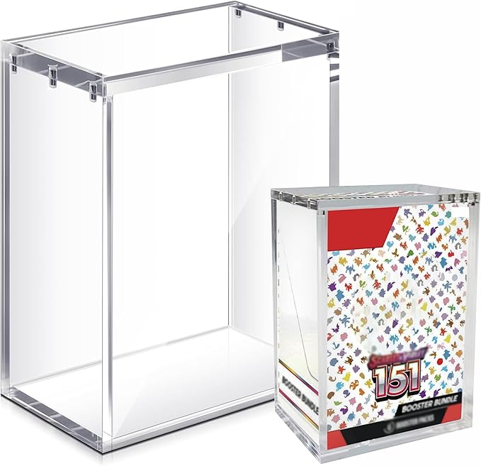 1PC Acrylic Magnetic Case for Booster Bundle/Build & Battle Magnetic Lid Clear Display Box for Booster Bundle(NOT Compatible NEW Booster Bundle) Protector Acrylic Storage Container