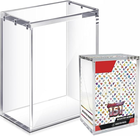 1PC Acrylic Magnetic Case for Booster Bundle/Build & Battle Magnetic Lid Clear Display Box for Booster Bundle(NOT Compatible NEW Booster Bundle) Protector Acrylic Storage Container