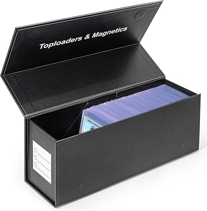 Top loaders Storage Box for Trading Cards, Vertical Magnetic Closure Sports Card Storage Box, Fit Loose Cards, Top loaders, Magnetic Card Holders