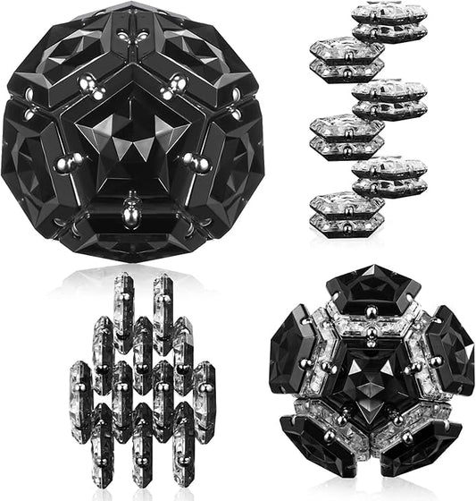 Magnetic Fidget Sphere Stress Relief Toys for Adults Kids, Anxiety Sensory Fidget Toys with Strong Neodymium Magnets, Desk ADHD Focus Tool Gift for Men Women (2.67'' Travel-Safe Toy Ball)