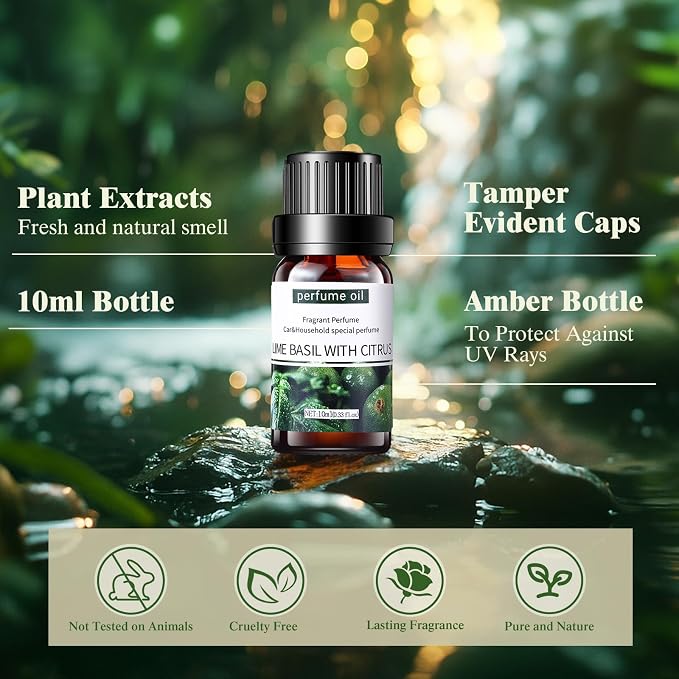 42 Pcs Essential Oil Set for Diffuser 10ml Sweet Orange Lavender Lemongrass Peppermint Eucalyptus Rose Each Fragrance Oil for Candle Making, Soap Making, Aromatherapy, Humidifiers (Classic)