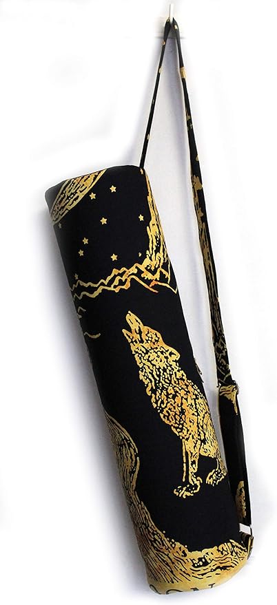 INDIAN CRAFT CASTLE ICC Yoga Mat Bag Carrier Full-Zip Exercise Yoga Mat Carry Bag for Women Men with Multi-Functional Storage Pockets and Adjustable Shoulder Strap 26X6 Inches
