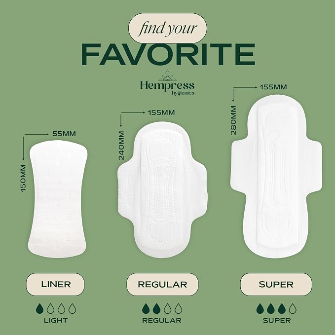 Organic Cotton Period Kit for Women & Teens, Soft, Hypoallergenic Menstrual Pads with Wings and Panty Liners, Fragrance Free, Sensitive Skin Friendly Feminine Hygiene (Bundle of 3)