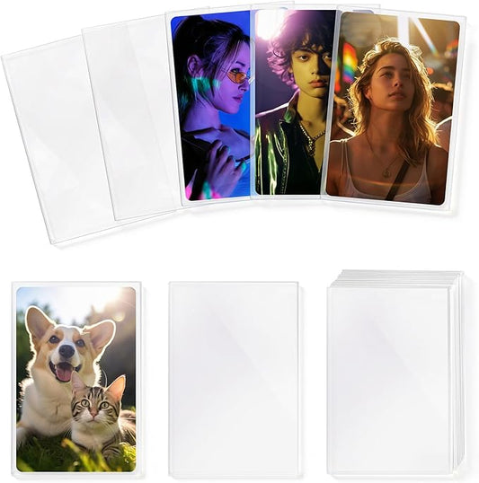 400 Pcs Kpop Photocard Sleeves 58×89mm Clear Photo Card Sleeves PVC Free & Acid Free Photocards Holder for Kpop Albums Photo Cards