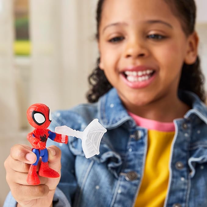 SPIDEY AND HIS AMAZING FRIENDS Marvel Web-Slinging Adventure Set, 3-Inch-Scale (7.6 cm) Action Figure Set, Spider-Man Toys for Kids Ages 3+ (Amazon Exclusive)