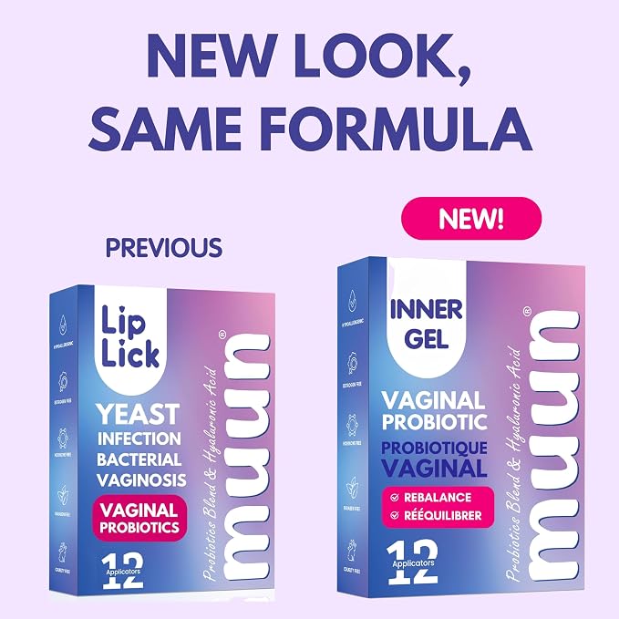Muun Women's Vaginal Probiotics Yeast Infection & BV Treatment Pack of 12 Vaginal Moisturizer for Dryness & Promote pH Balance Feminine Odor Elimination & Vaginal Health Hormone & Estrogen Free