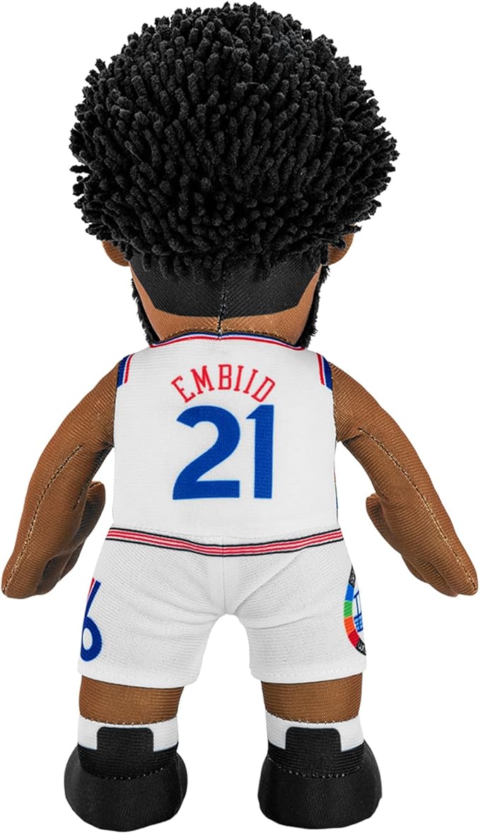 Bleacher Creatures Philadelphia 76ers Joel Embiid 10" NBA Plush Figure(City Edition '24-'25) - A Superstar for Play or Display