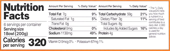 [KCHELIN] Microwaveable Korean Japchae Fried Rice (Pack of 6), Korean Food, Instant, Quick & Delicious, Shelf- Stable, On-the-Go Meals, 7.05 oz per Bowl