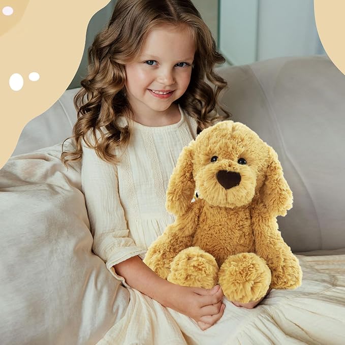 The Golden Retriever Plush, Dogs Stuffed Animals, 10" Golden Retriever Stuffed Animal, Ideal Christmas Animal Gift for Toddlers, Kids & Teens, for Ages 3-14