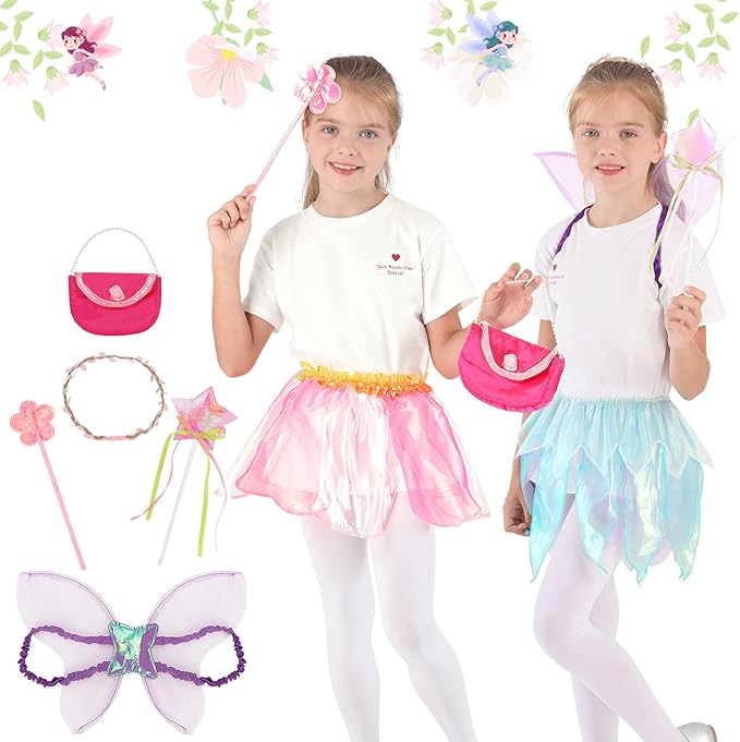 Fedio Dress up Clothes for Little Girls - Kids Dress up & Pretend Play Princess Dress up Trunk Costume for Girls 3-6 Years