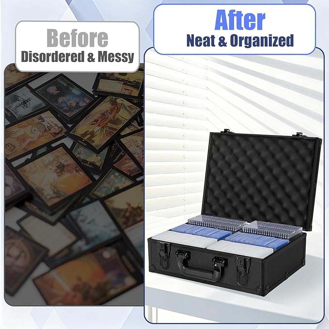 Toploader Storage Box for 3" x 4" 35pt Rigid Card, Top Loader Cards Hard Carrying Case, Sports Card Storage Boxes for Trading Cards, Top Loaders Holder (Holds 580+ Toploaders)