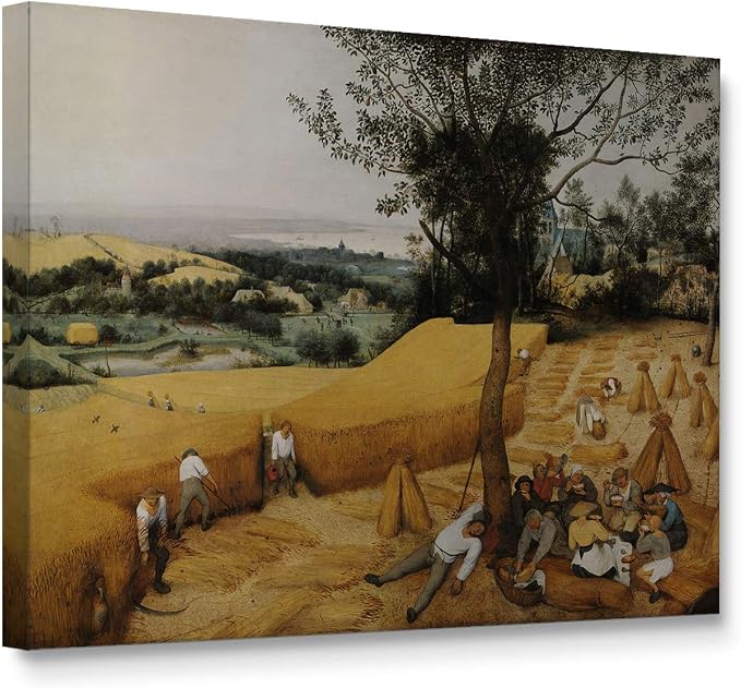 Niwo ART - The Harvesters, World's Most Famous Paintings Series, Canvas Wall Art Home Decor, Gallery Wrapped, Stretched, Framed Ready to Hang (20"x16"x3/4")