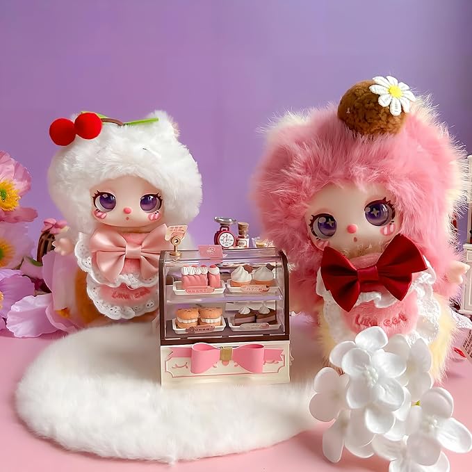 Liila's Chef Kitten Series Vinyl Plush Blind Box - 1Pcs Cute Random Design Stuffed Blind Boxes Figures, Mystery Collectible Toys Plush Doll Birthday for Girls