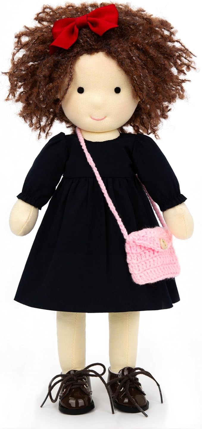 Ignacy 12" Soft Girl Rag Doll with Cute Stuffed Plush, Ideal First Doll for Babies & Toddlers