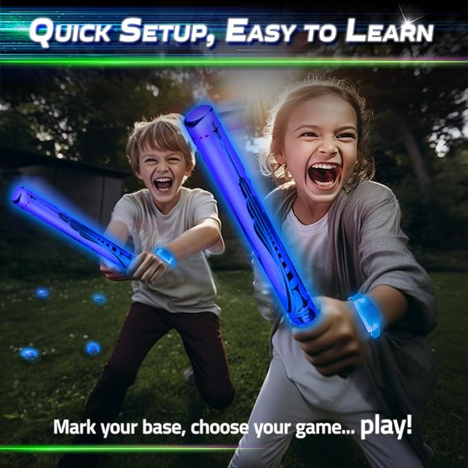 Starlux Games Glow Battle - Family Pack: A Thrilling, Glowing Sword Game | 2-8 Players, Age 8+ | Outdoor Games | Glow Games | Family Games | Outdoor Toys for Kids 8-12 Idea