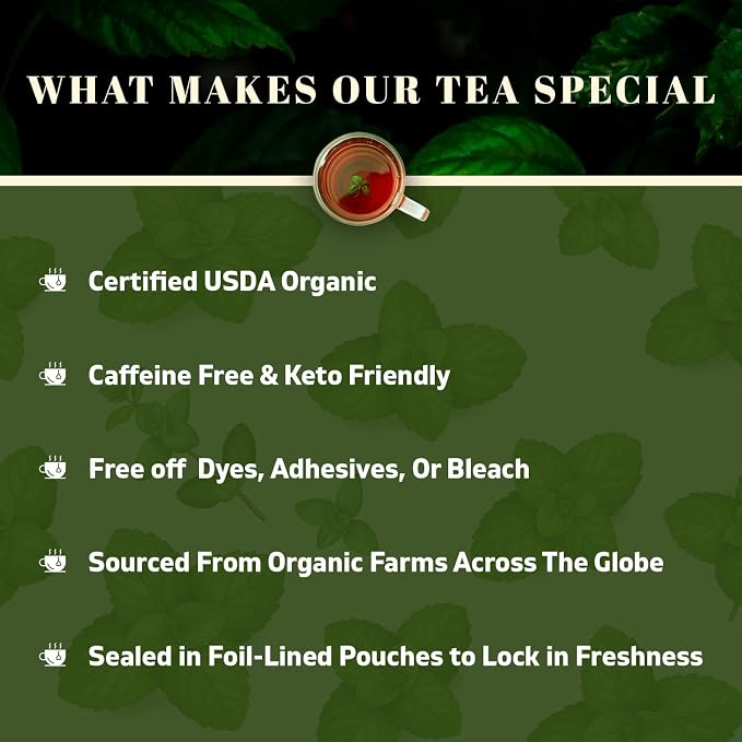 Oxify Organic Peppermint Leaves Herbal Loose Tea- 16 oz (16 oz, Peppermint)
