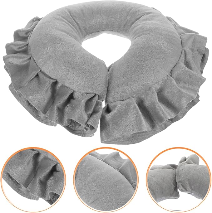 Amosfun Face Down Pillow for Massage Table Massage Headrest for Bed 15.15X15.15X2.75 Inch Reusable Spa Headrest Cushion