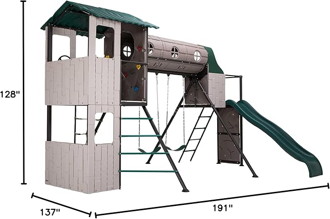 Lifetime Adventure Tunnel Swing Set Playset