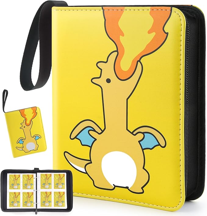 Collectible Trading Card Albums, 400 Card Holders with 50 Removable Sleeves, Portable 4 Pockets Collectible Trading Card Binder, PU Card Collection Binder for MTG, TCG, Sport Card, Game Cards