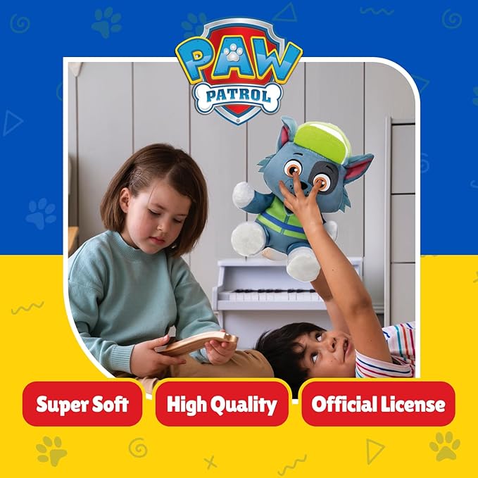 TY - Paw Patrol Collection, Rocky, All The Heroes of The Puppy Squad in Floppy Version, Soft Plush to Collect, Gift Idea for Young and Old - 20 cm - T44019