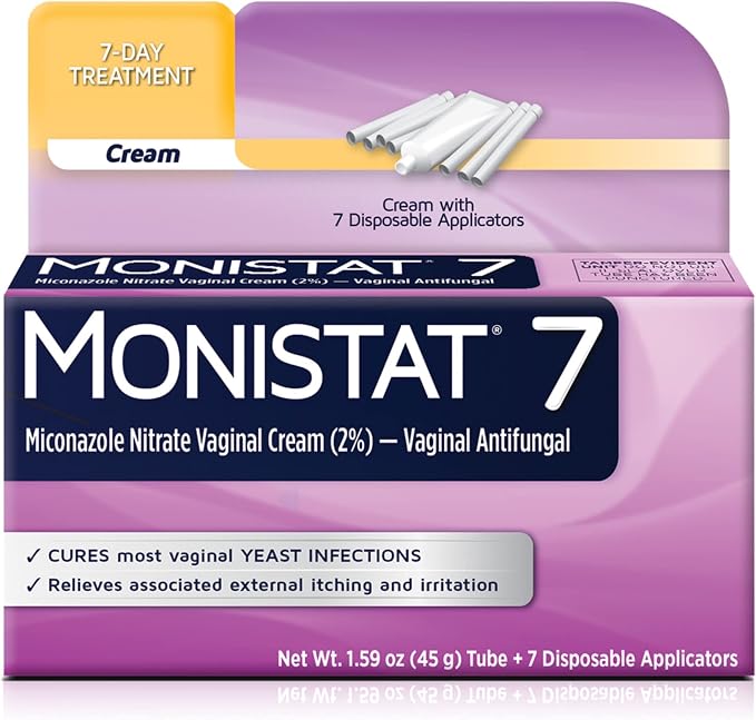 Monistat 7 Day Yeast Infection Treatment with 7 Miconazole Applications Maintain Feminine Wipes with Boric Acid, 12 Count
