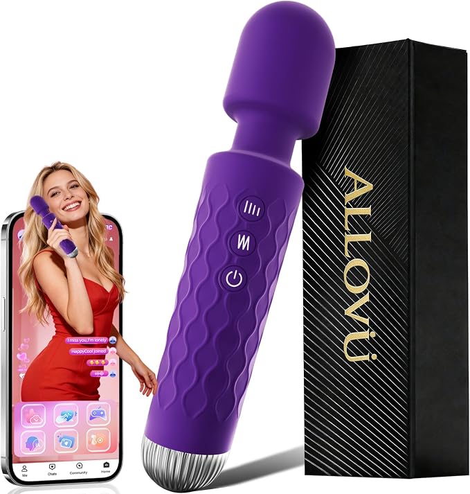 Allovü G-Spot Vibrator for Women & Couples, Silicone Intimate Sex Toys with 10 Vibration Modes, IPX6 Waterproof USB Rechargeable Personal Wand Massager for Her
